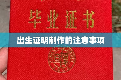 义马出生证明制作的注意事项